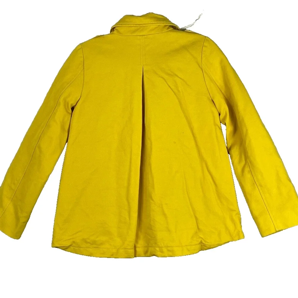 Gap Jacket Kids XXL 14-16 Yellow Double Breasted Collared Lined Cotton